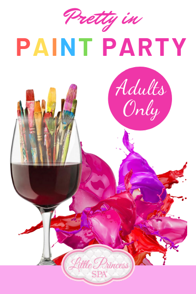 Pretty in paint party at little princess spa