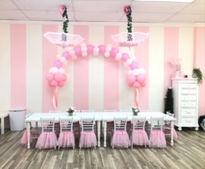balloon Arch Table at Little Princess Spa