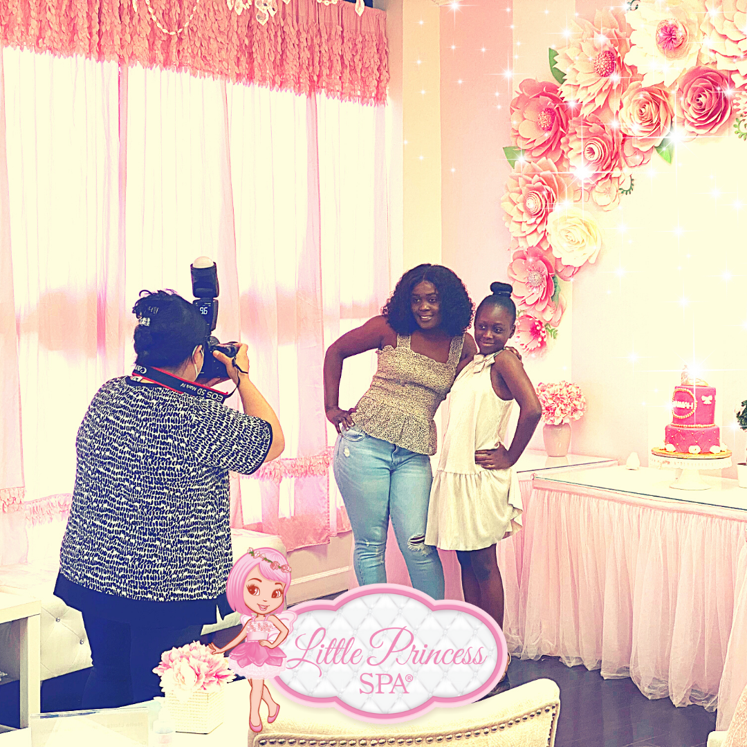 little princess spa birthday photoshoot